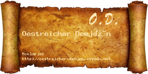 Oestreicher Demjén névjegykártya
